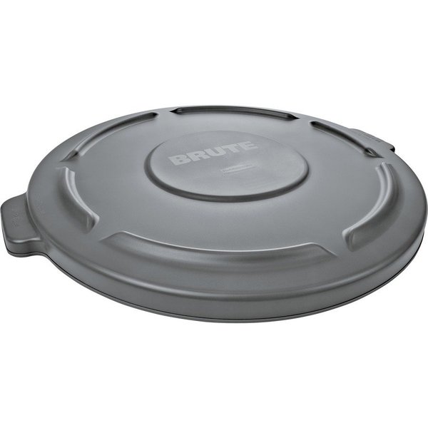 Rubbermaid Commercial Brute 32-Gallon Container Flat Lids, Gray, Plastic RCP263100GYCT